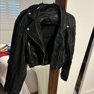 Black Leather jacket blank NYC